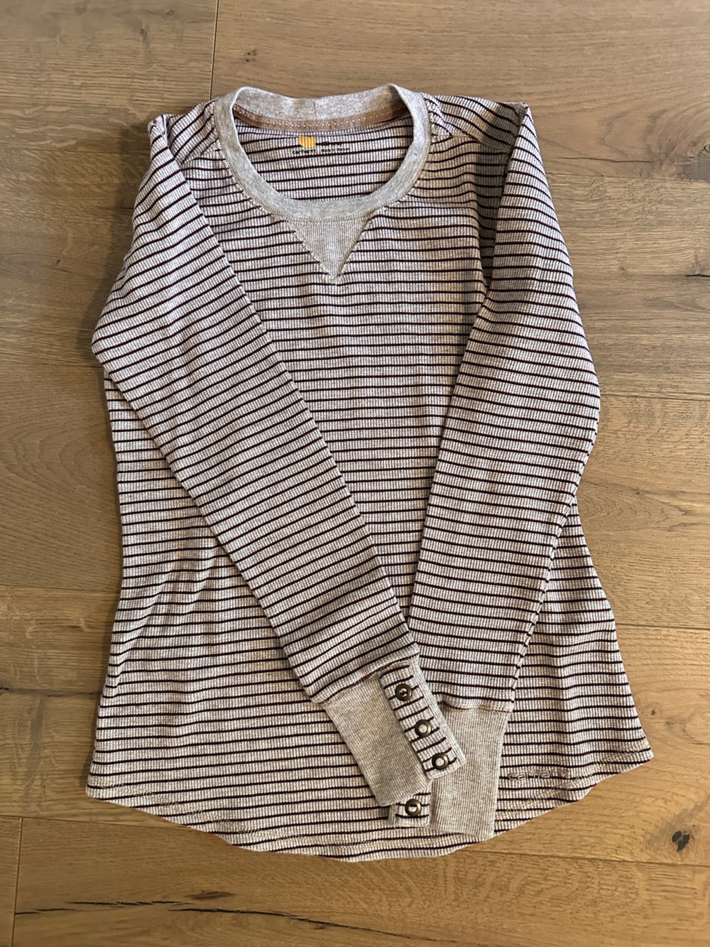 “Vintage” Carhartt Striped Crewneck Thermal Long Sleeve